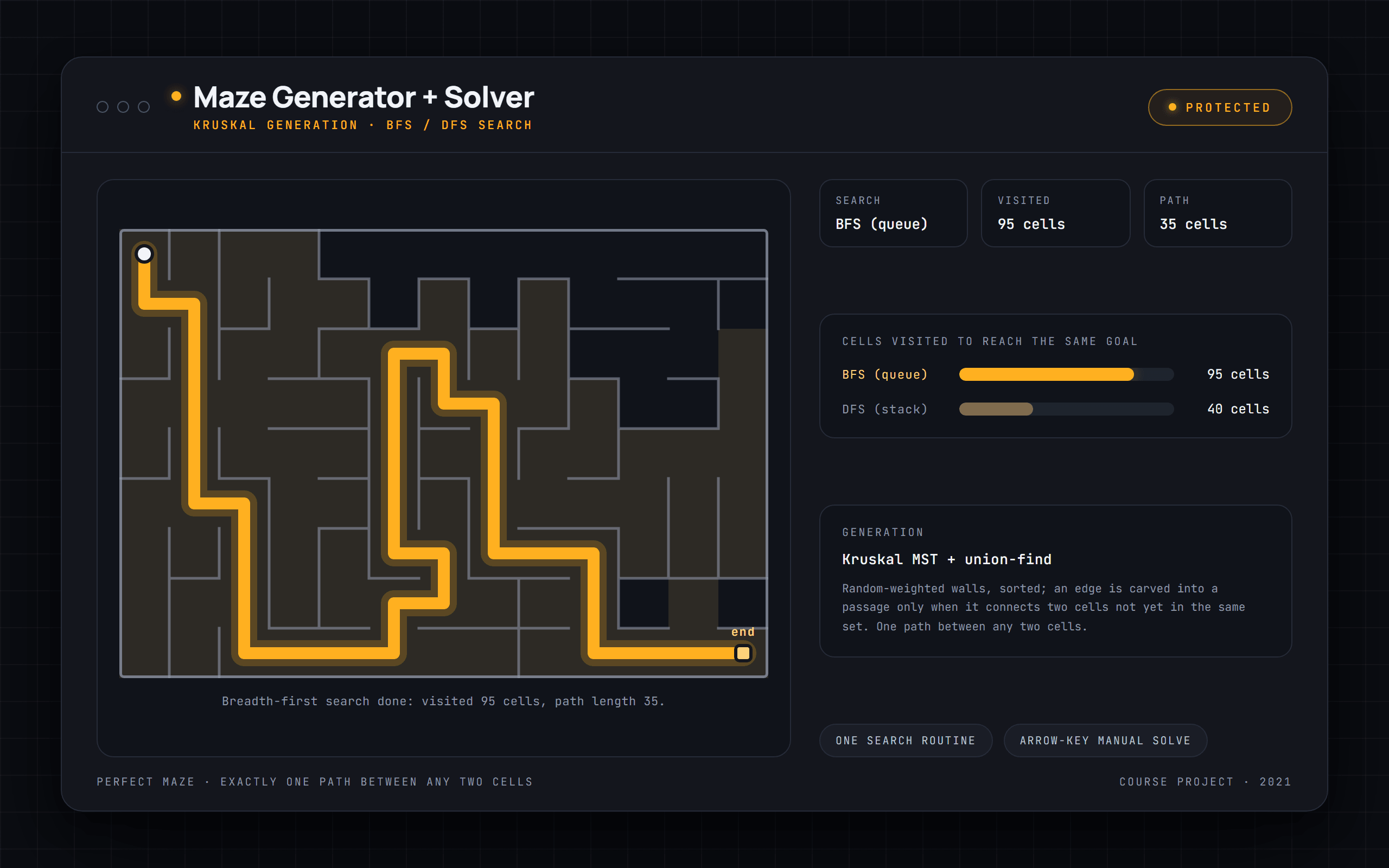 Maze Generator + Solver preview